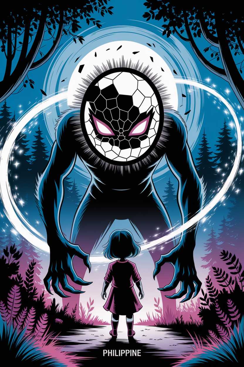 The cover features a striking and well-executed illustration, but it is not particularly cheerful or child-friendly. The creature appears menacing, which may scare children rather than endear them. The composition is well-structured and organized, making elements clear and distinct for viewers, but the overall tone clashes with the expected feel of a children's book.