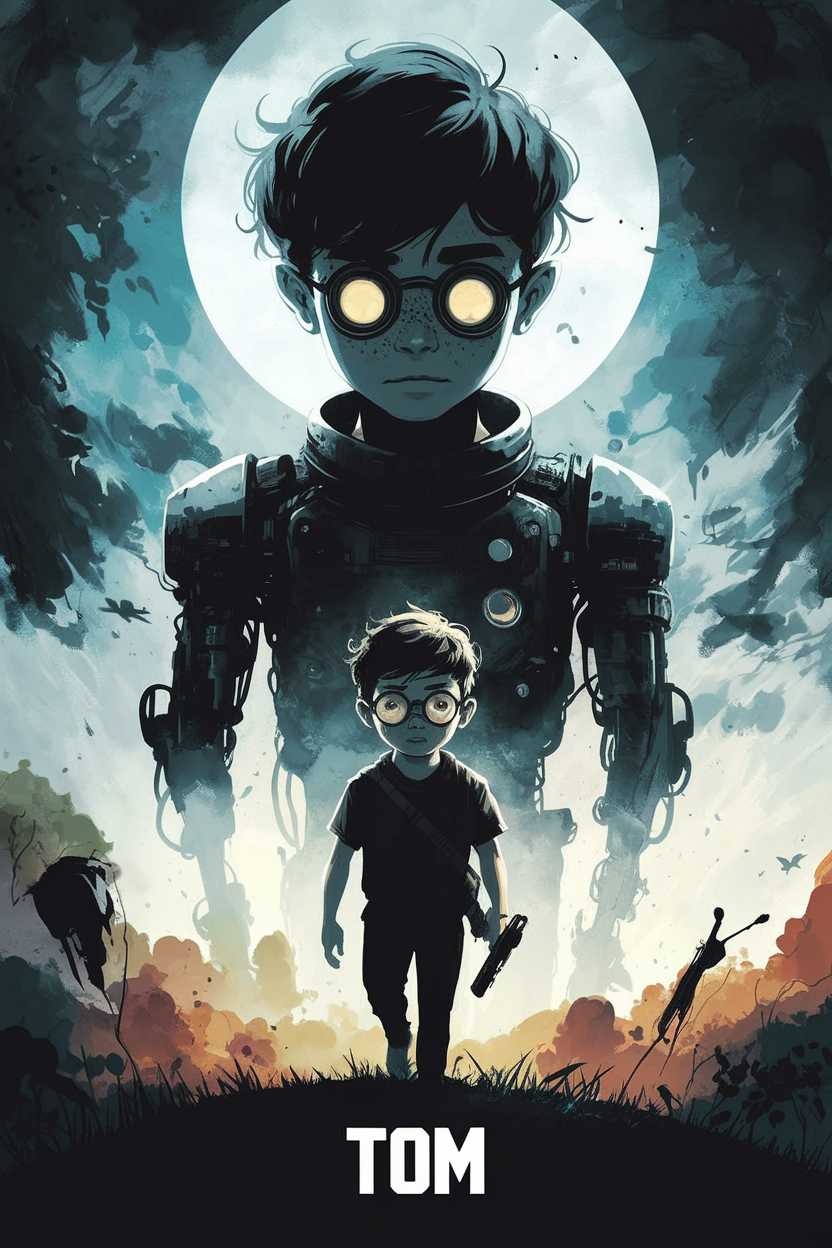 The graphic quality is high, but the tone is dark and intense, which is not colorful or cheerful for a children's book. It features clear typography, but the overall atmosphere may be considered scary for children.