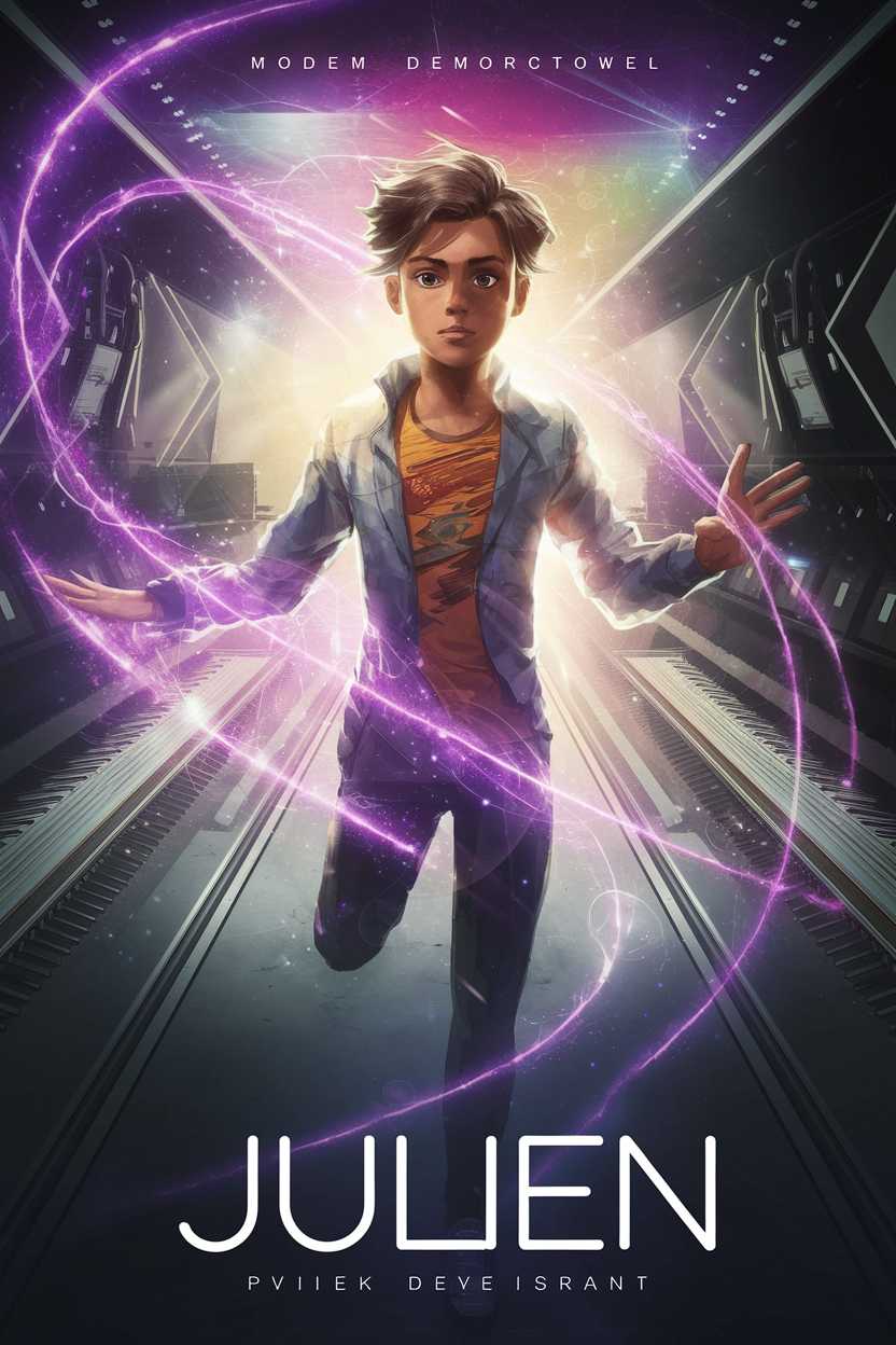 The cover is visually appealing with a dynamic composition, vibrant colors, and an engaging protagonist. However, it leans towards a sci-fi adventure style that might be better suited for older children rather than very young ones. The expression of the character is determined but could be more cheerful to align with a younger audience. The typography is sleek and modern, though the additional text under the title appears somewhat obscure. Overall, it's a well-executed cover with minor adjustments needed for better alignment with young children's taste.